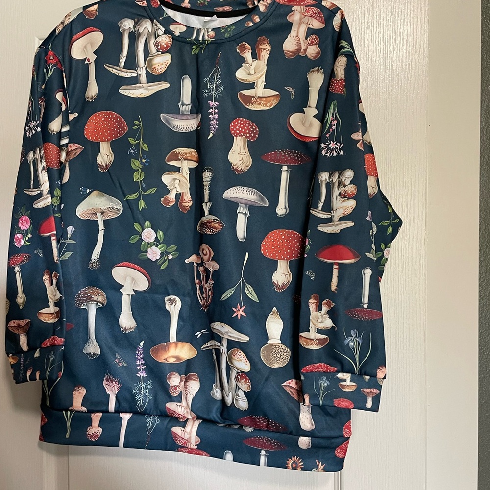 Mushroom Print Sweatshirt